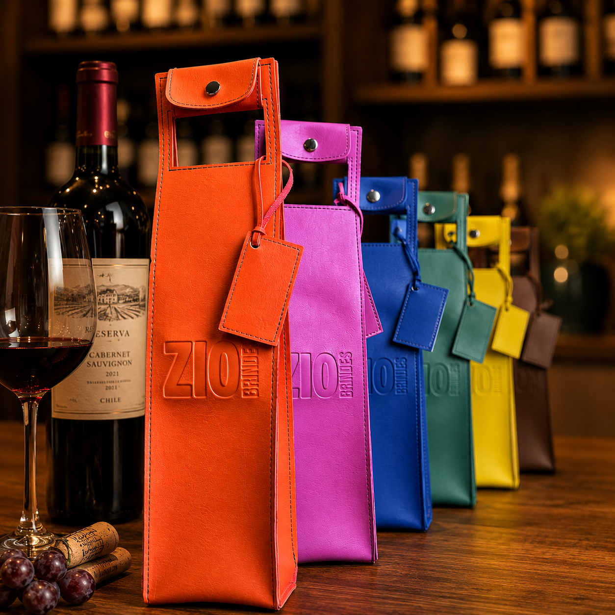 Bolsa Porta Vinho Personalizado - PV9
